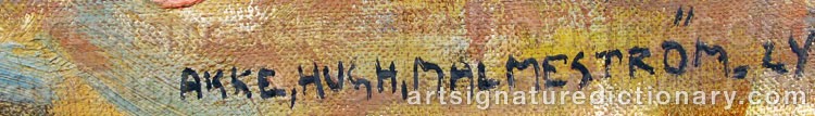 Signature by Akke Hugh MALMESTRÖM