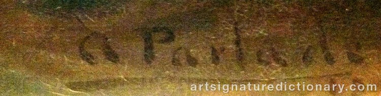 Authentic signature by Andrés PARLADÉ on Painting/Watercolour artwork