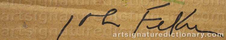 Authentic signature by Don LEICHT on  artwork