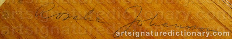 Authentic signature by Rosa-Lie JOHANSSON on  artwork