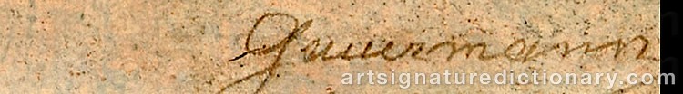Authentic signature by Friedrich GAUERMANN on  artwork