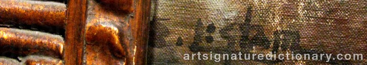 Authentic signature by Berndt LAGERSTAM on artwork
