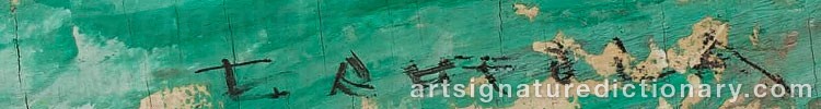 Authentic signature by Taisto AHTOLA on Painting/Watercolour artwork