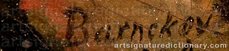 Authentic signature by Kjell Christoffer BARNEKOW on Painting/Watercolour artwork