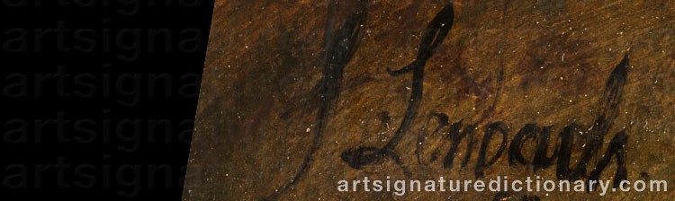 Signature by Franz Seraph Von LENBACH