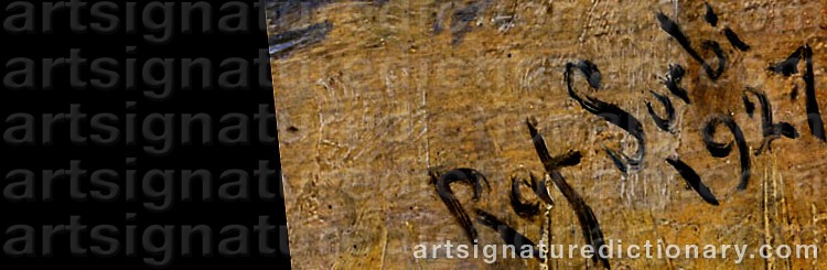 Authentic signature by Raffaello SORBI on  artwork