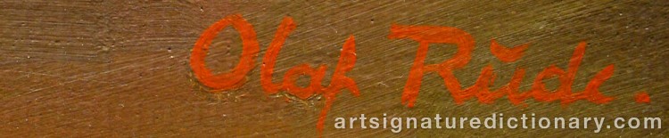 Forged signature of Olaf RUDE