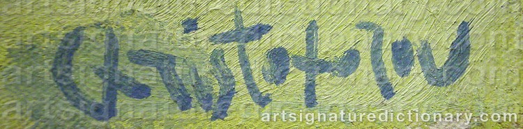 Authentic signature by John CHRISTOFOROU on artwork