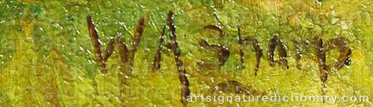 Authentic signature by William Alexander SHARP on Painting/Watercolour artwork
