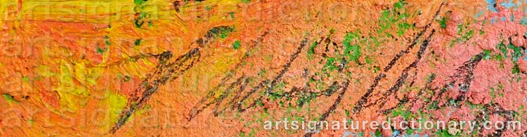 Authentic signature by Vladimir CORA on  artwork