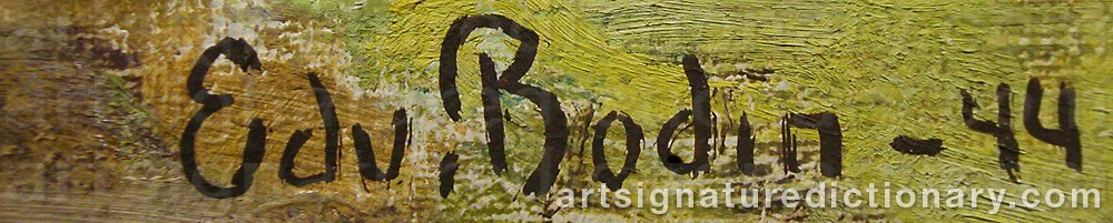 Signature by Edvin BODIN