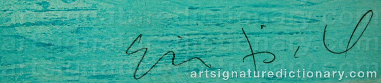 Authentic signature by Eric FISCHL on artwork