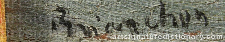 Authentic signature by Maurcie BRIANCHON on artwork