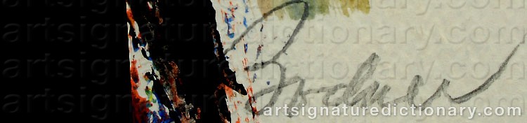 Authentic signature by Daniel BODNER on  artwork