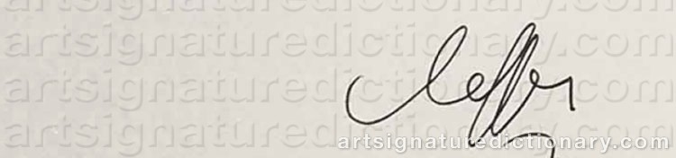 Authentic signature by Jean CLEMMER on  artwork