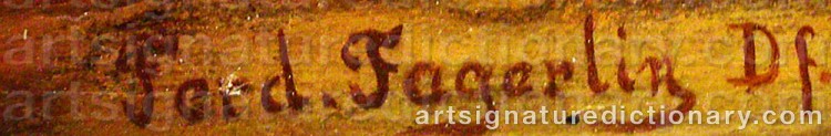 Signature by Ferdinand FAGERLIN