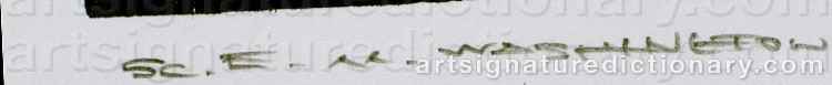 Authentic signature by Earl Marshawn WASHINGTON on artwork