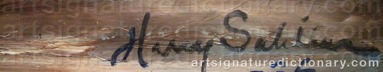 Signature by Harry SAHLIN
