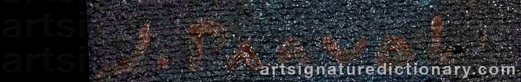Authentic signature by Johannes PAAVOLA on  artwork