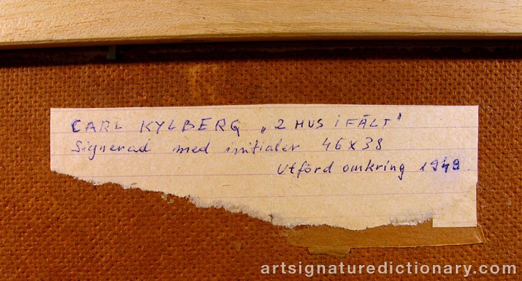 Close-up details showing Carl KYLBERG signature forgery characteristics