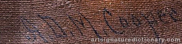 Authentic signature by Astley David Middleton ‘A.d.m.’ COOPER on Painting/Watercolour artwork