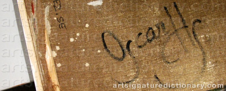 Authentic signature by Oscar HERNANDEZ SORIANO on artwork