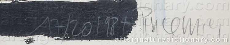 Authentic signature by Jean-Pierre PINCEMIN on Painting/Watercolour artwork