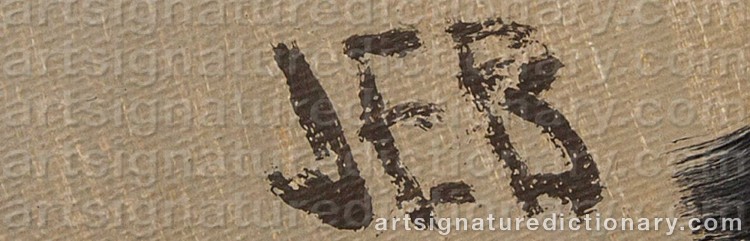 Authentic signature by John-Erik BÄCKERSTEN on Painting/Watercolour artwork