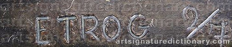 Authentic signature by Sorel ETROG on Sculpture artwork