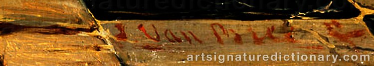 Authentic signature by Philippe-Jacques Van BREE on  artwork