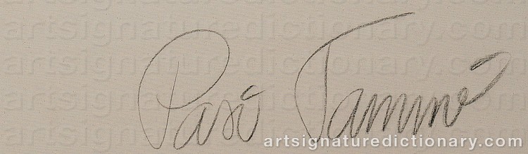 Authentic signature by Pasi TAMMI on Painting/Watercolour artwork
