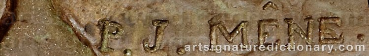 Signature by Pierre Jules MENE