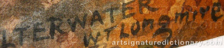 Authentic signature by William Taylor LONGMIRE on  artwork