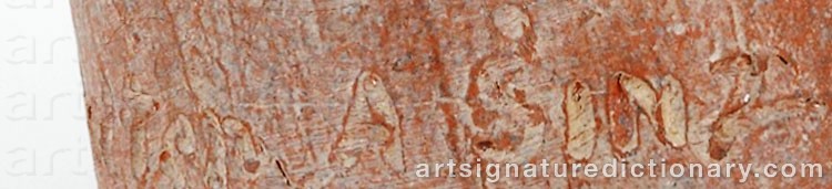 Authentic signature by Walter A. SINZ on artwork