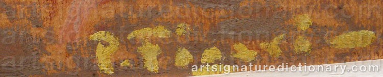 Authentic signature by Pedro FIGARI on  artwork