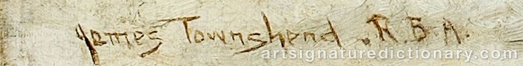 Authentic signature by James TOWNSHEND on Painting/Watercolour artwork