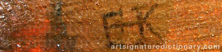 Authentic signature by Egbert The Elder VAN HEEMSKERCK on  artwork