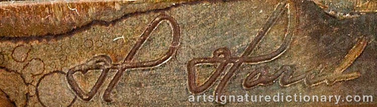 Authentic signature by Henrik HORST on Object artwork
