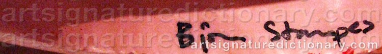 Authentic signature by Björn STAMPES on  artwork