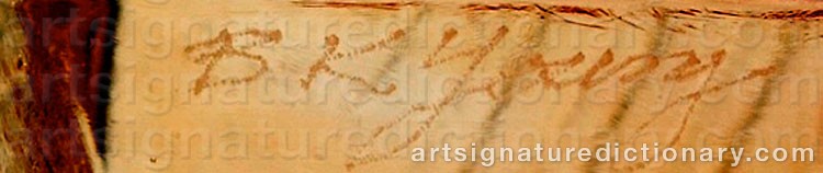 Authentic signature by Brent Kee YOUNG on  artwork