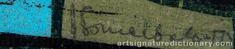 Authentic signature by Jaakko SOMERSALO on artwork