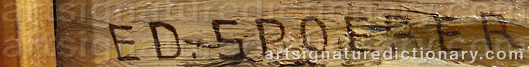 Authentic signature by Eduard SPOERER on artwork