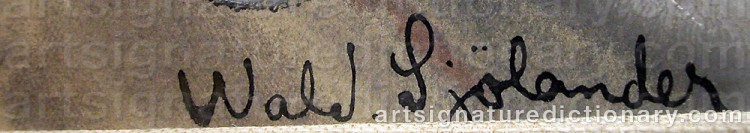 Signature by Waldemar SJÖLANDER