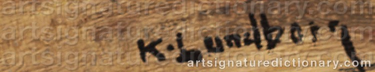 Signature by Karl LUNDBORG