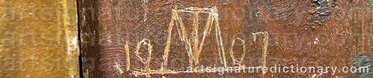 Authentic signature by Mathias ‘Mattis’ TAUBE on Painting/Watercolour artwork