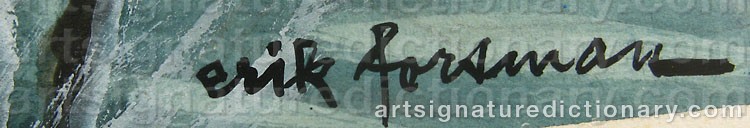 Signature by Erik FORSMAN