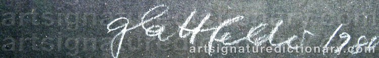 Authentic signature by Hans-Jörg GLATTFELDER on  artwork