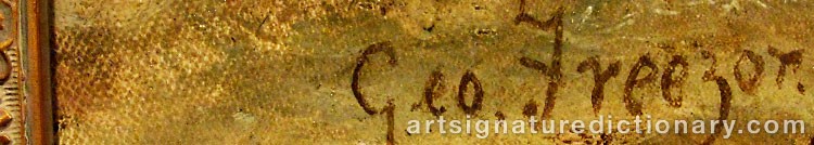 Authentic signature by George Augustus FREEZOR on  artwork