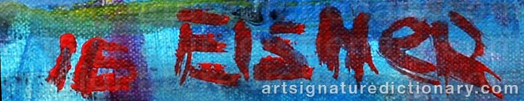 Authentic signature by Ib EISNER on artwork