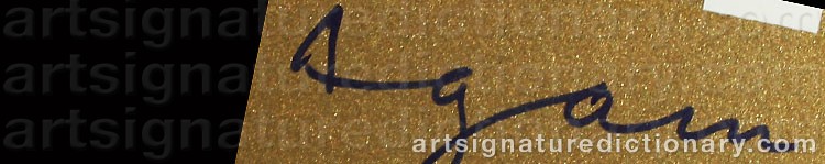 Signature by Yaacov AGAM
